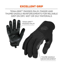 Load image into Gallery viewer, ProFlex 710BLK Abrasion-Resistant Black Tactical Gloves