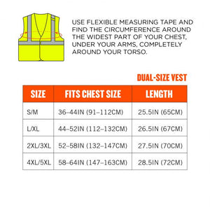 GloWear 8263FRHL Hi-Vis FR Safety Vest - Class 2, NFPA 70E, Mesh, Hook + Loop, Economy