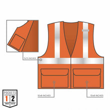 Load image into Gallery viewer, GloWear 8225Z Solid Hi-Vis Safety Vest - Type R, Class 2, Standard, Zipper