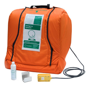 Guardian AquaGuard Gravity-Flow Portable Eyewash, 16 Gallon, with Heated Orange Insulation Jacket