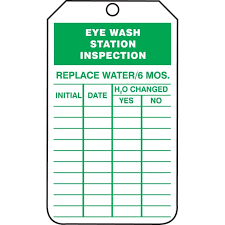 EYEWASH STATION INSPECTION TAGS (PACK OF 25)