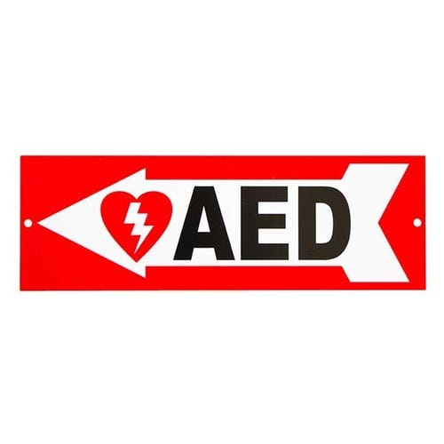 AED DIRECTIONAL WALL SIGN - LEFT