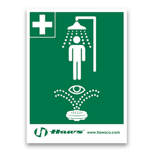 LARGE SHOWER/EYEWASH SIGN - Model SP178LG