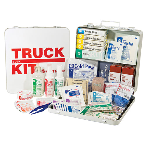 TRUCK FIRST AID KIT w/ METAL CASE - LARGE