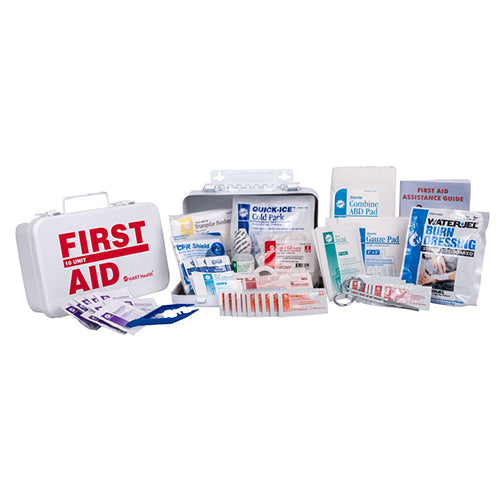 10-PERSON FIRST AID KIT - METAL CASE